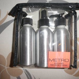 METRO 3 PACK TRAVEL TOILETRY BOTTLES-4 OUNCES-REDUCED!